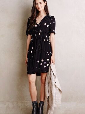 Anthropologie HD in Paris Felicity Dress Polka Dot Fit and Flare $138 Retail 6